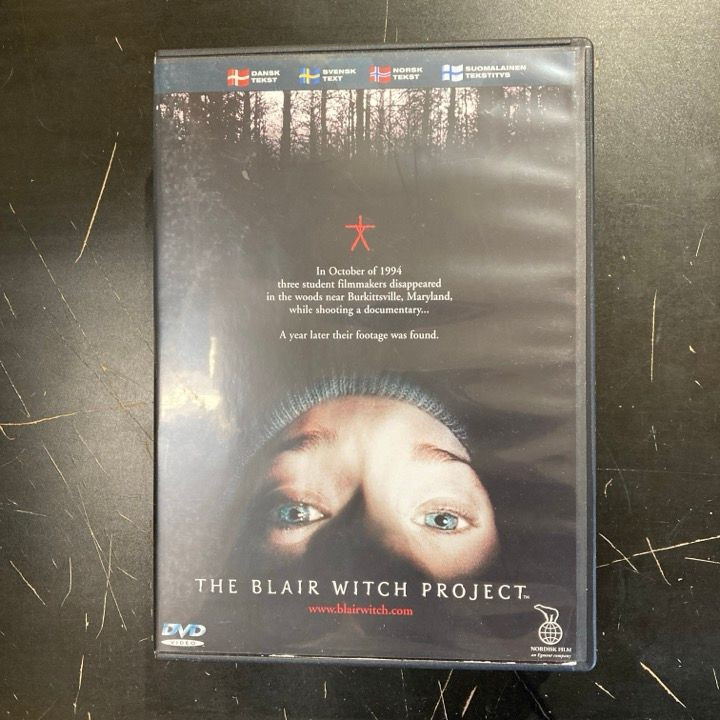 Blair Witch Project DVD (VG/VG+) -kauhu-